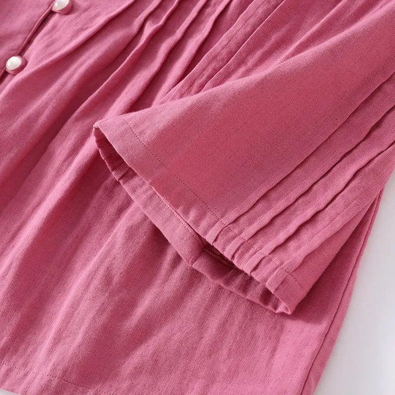 Lässiges Pyjama-Set aus Baumwollgaze mit Blumenmuster