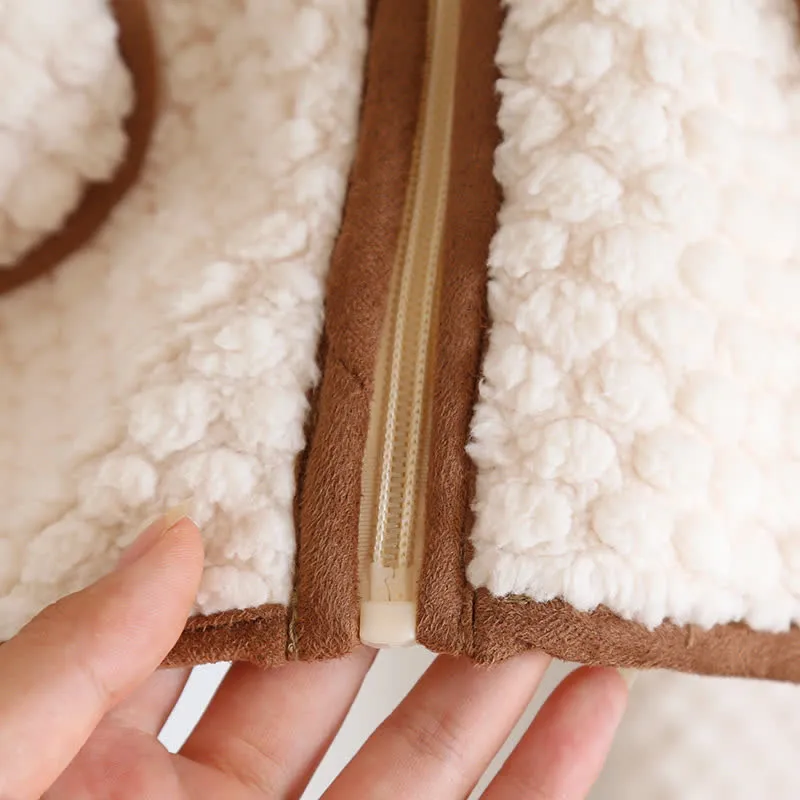 Warmes Fleece-Pyjama-Set mit Kapuze