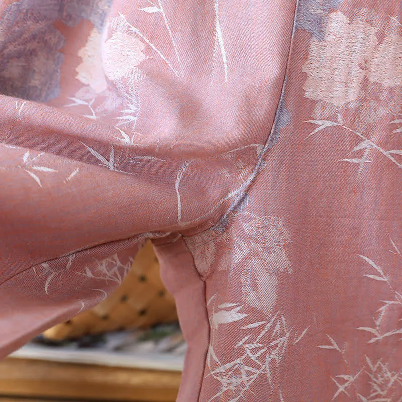 Vintage Floral Bambus Baumwolle Pyjama Set