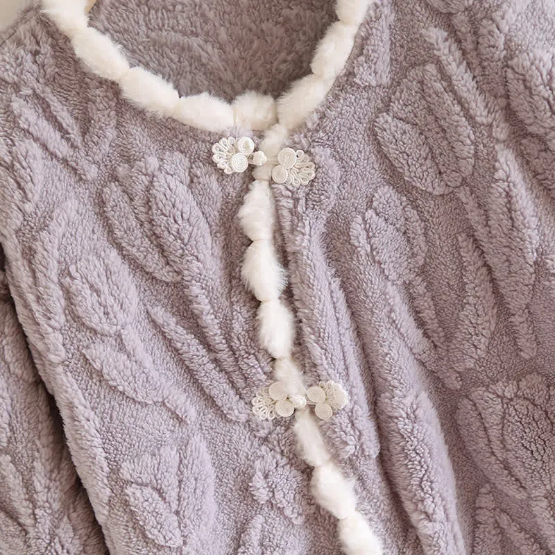 Rural Tulip – Langärmliges Fleece-Pyjama-Set