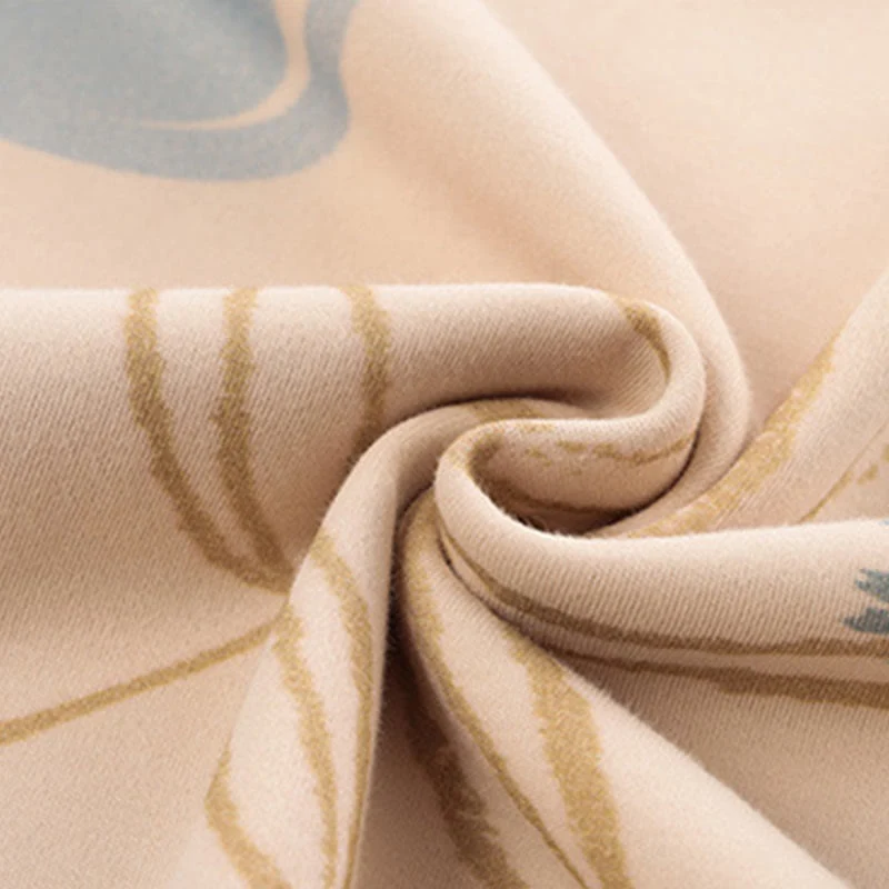 Loungewear-Set aus Baumwolle mit Blumen- und Blattmuster