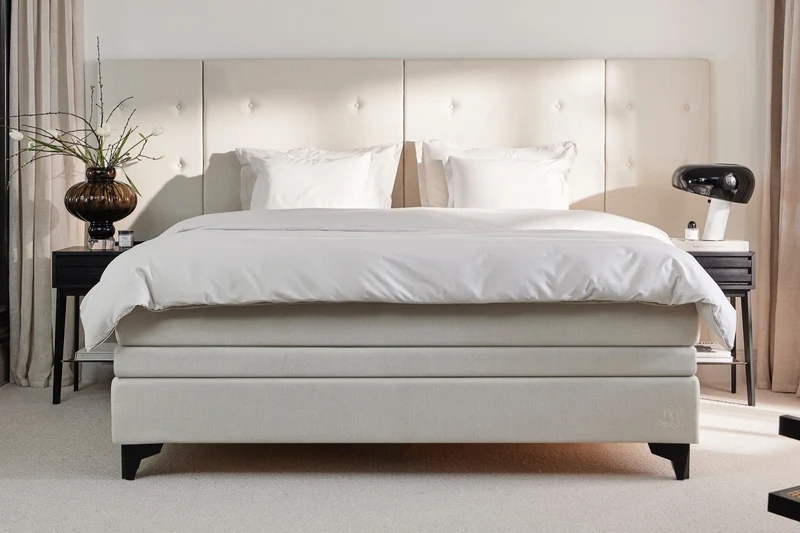 Signature J8 Continental Bed + Optima Mattress Topper + Jensen Exact