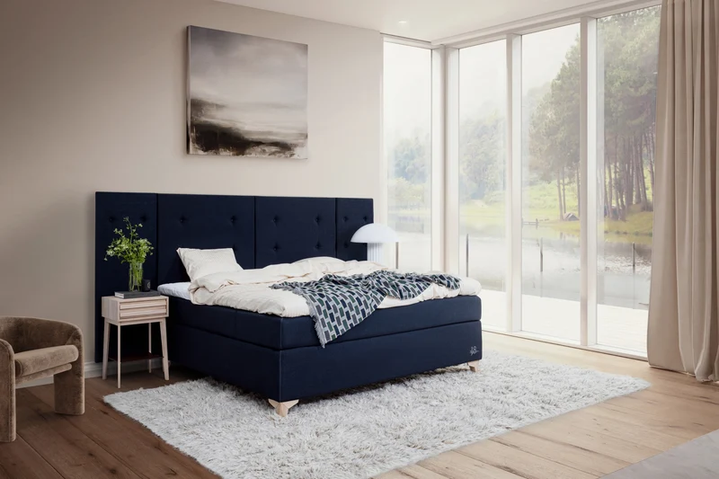 Signature J8 Continental Bed + Optima Mattress Topper + Jensen Exact