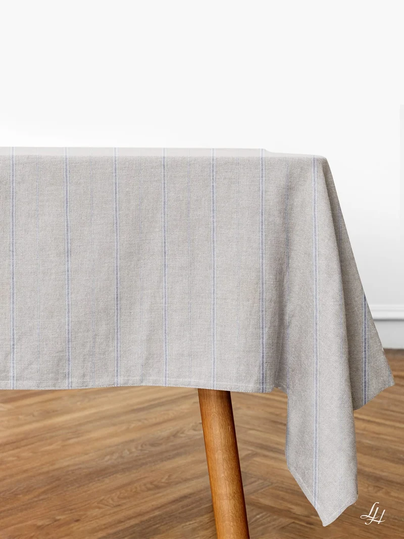 Leinen Tischdecke Querstreifen