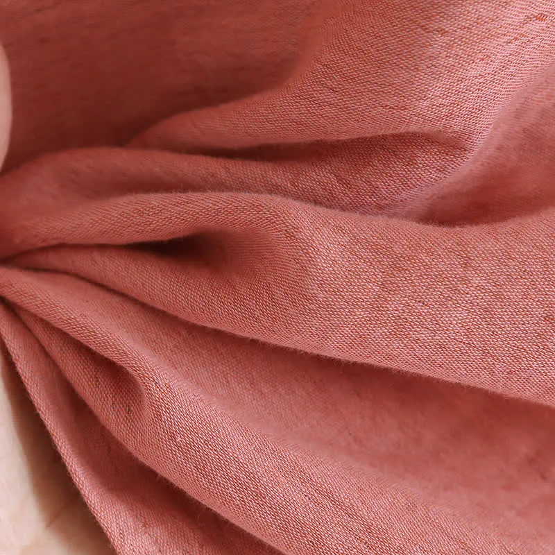 Doppellagiges Pyjama-Set aus Baumwollgaze mit Farbblockdesign