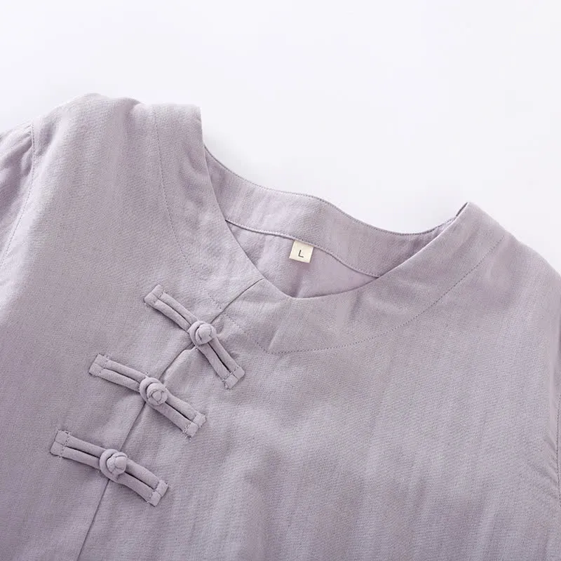 Pyjama-Set aus Baumwolle mit Blumenmuster und Dreiviertelärmeln