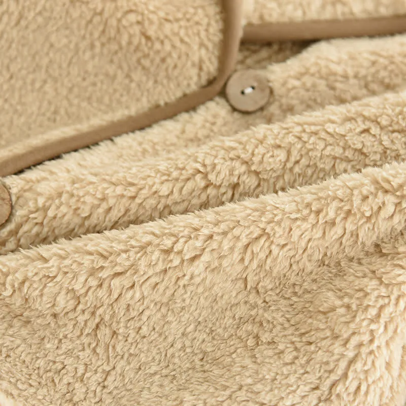 Einfaches, einfarbiges Fleece-Pyjama-Set für Paare