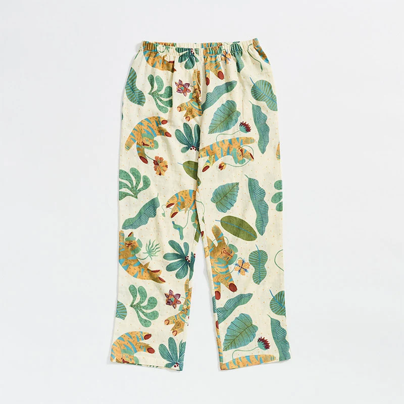 Süßes Tiger-Pflanzen-Loungewear-Set