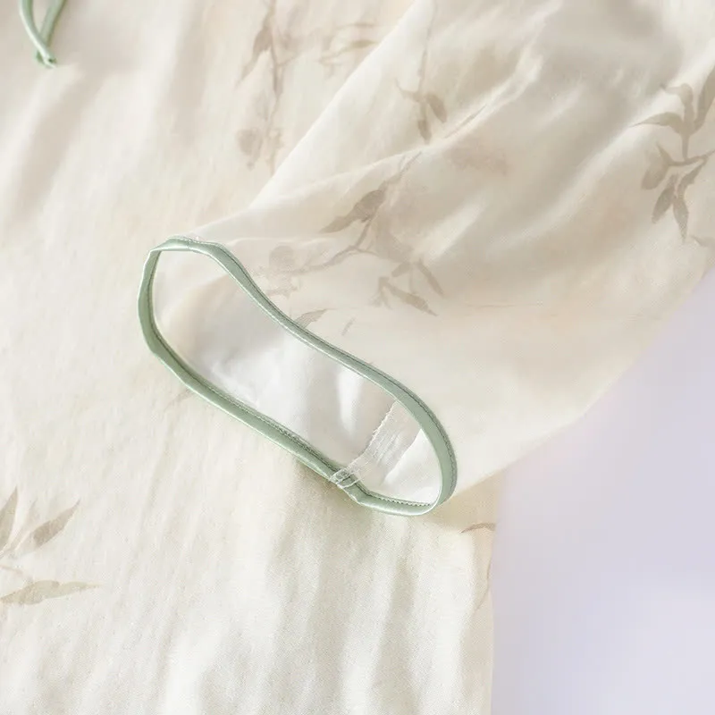 Pyjama-Set aus Bambusfaser mit Vintage-Bambusdruck