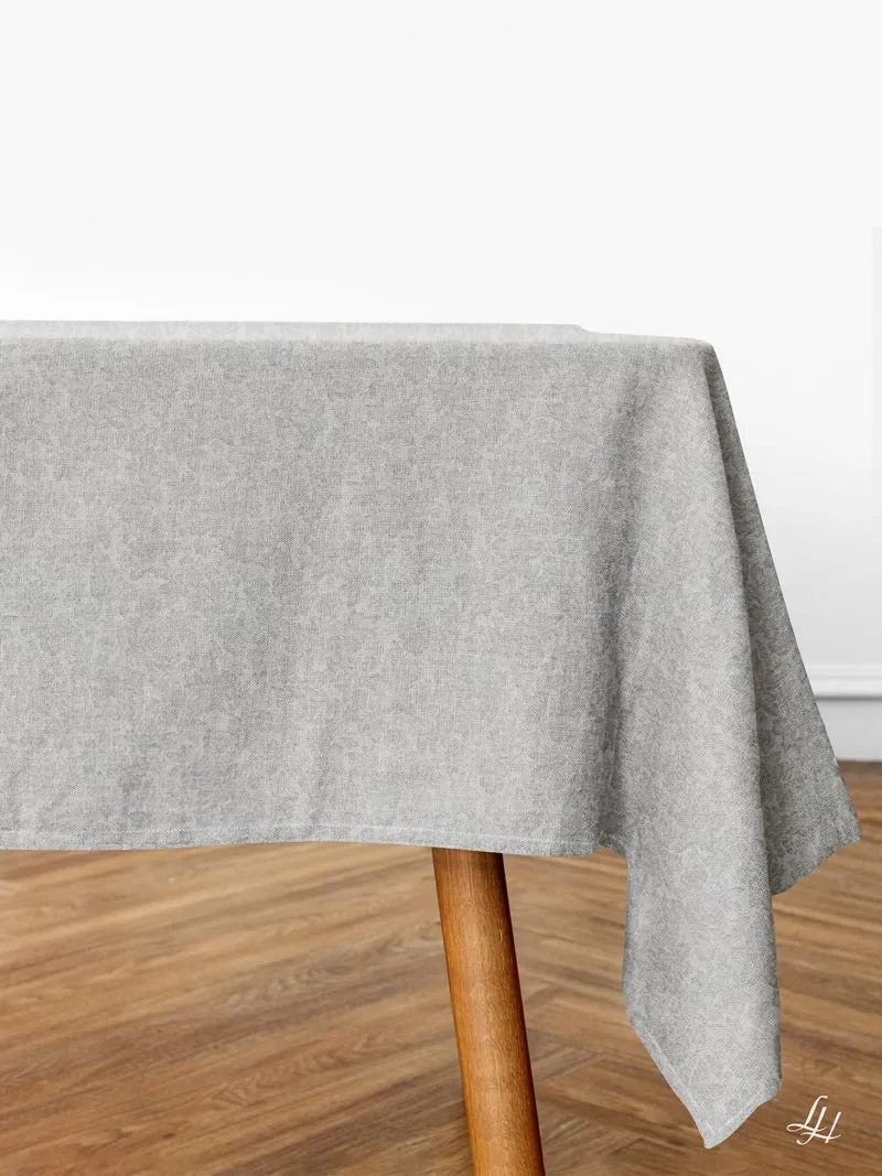Leinen Tischdecke Damast Röschen