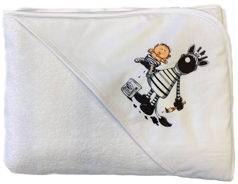 Baby Badetuch gestreift mit Hein Daddel Motiv