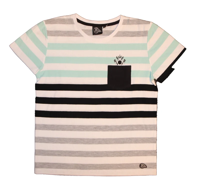 T-Shirt gestreift Hein Daddel Brusttasche