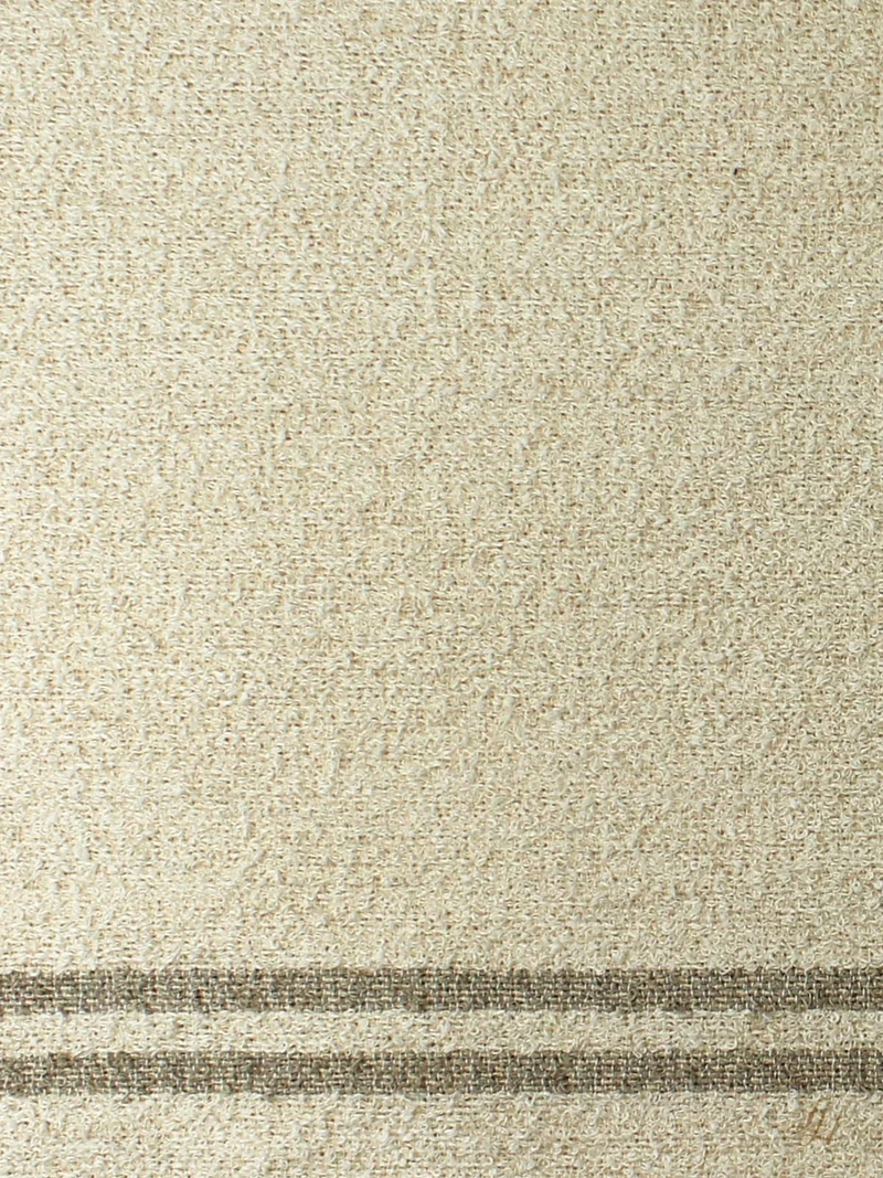 Gästehandtuch aus Leinenfrotté-Cremeweiß mit Farbstreifen