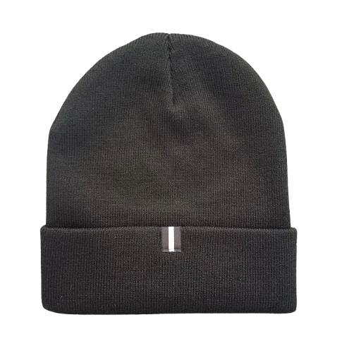 Beanie Bronx Rubber Patch schwarz