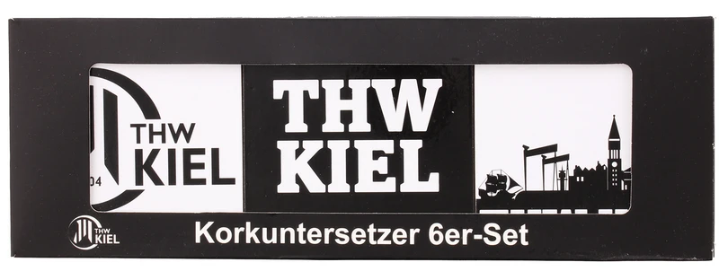Untersetzer 6er schwarz-weiß
