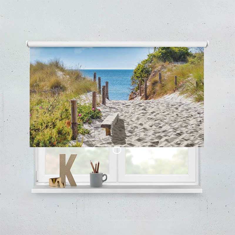 Springrollo Motiv "Weg zum Strand"
