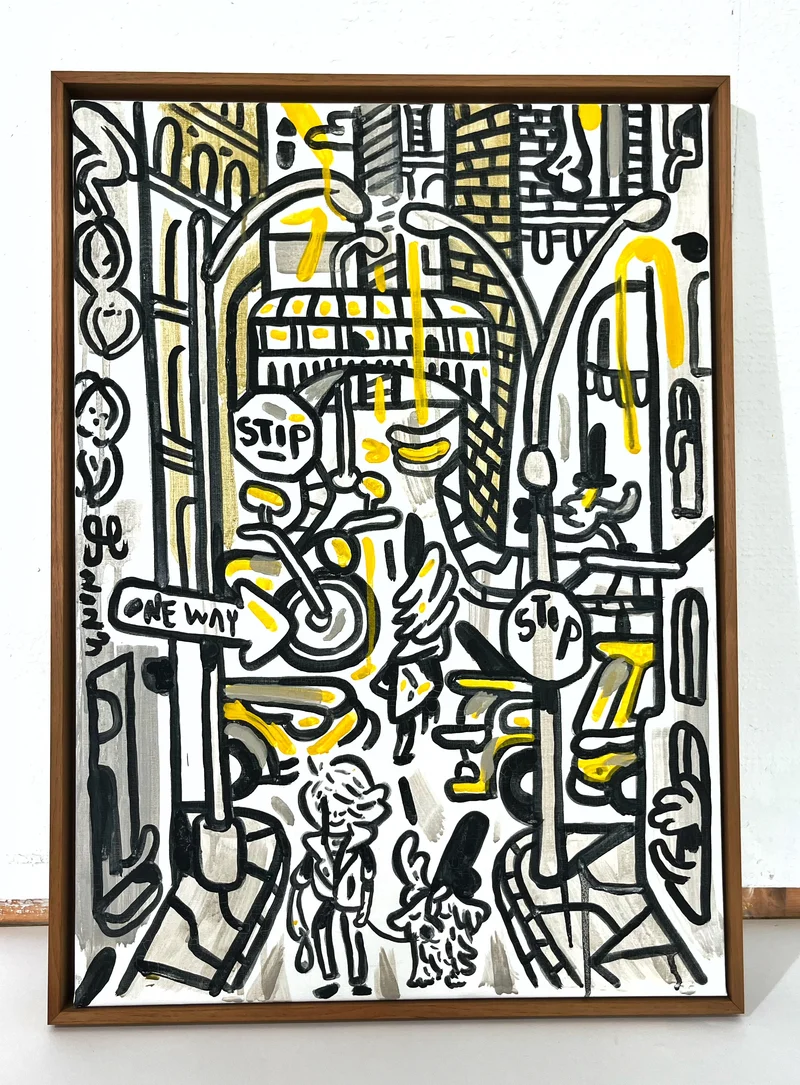 Tribeca dog walk - 73x53 cm