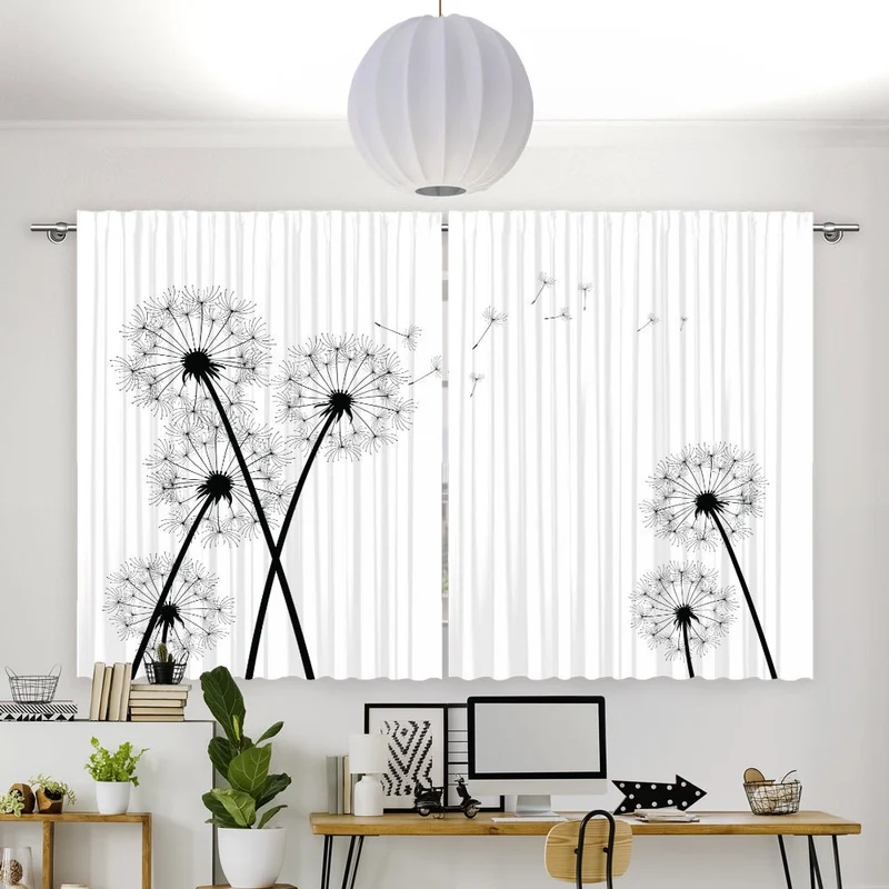 Vorhang Motiv "Pusteblumen Grafik"