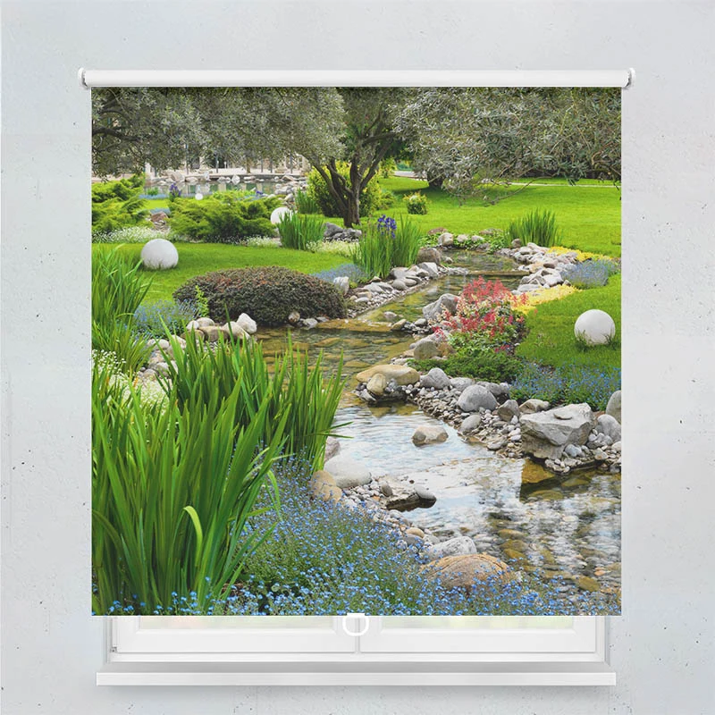 Springrollo Motiv "Wunderschoener Garten"