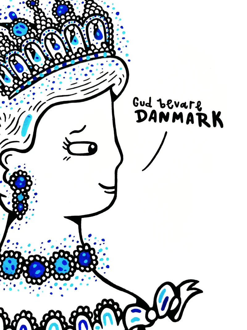 Populær! Gud bevare Danmark 🇩🇰 - A3 størrelse