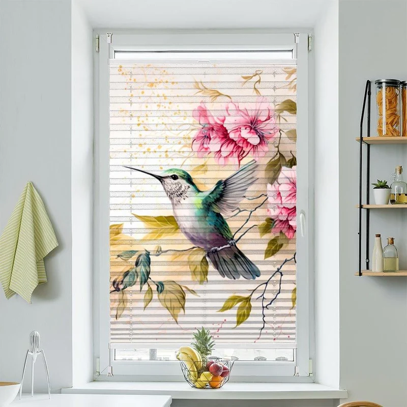 Wabenplissee Motiv "Kolibri Gemalt"