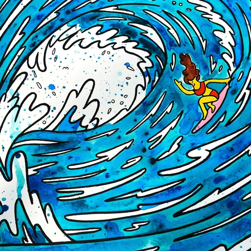 Surfer Girl - 110x160 cm 🏄‍♀️