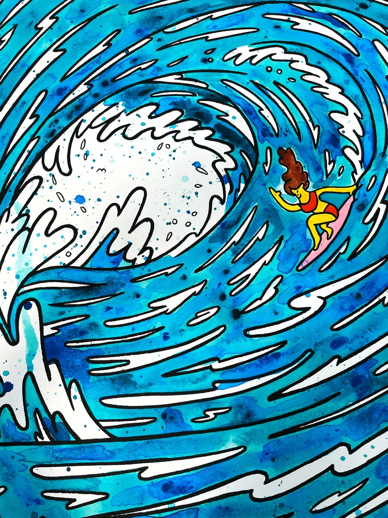 Surfer Girl - 110x160 cm 🏄‍♀️