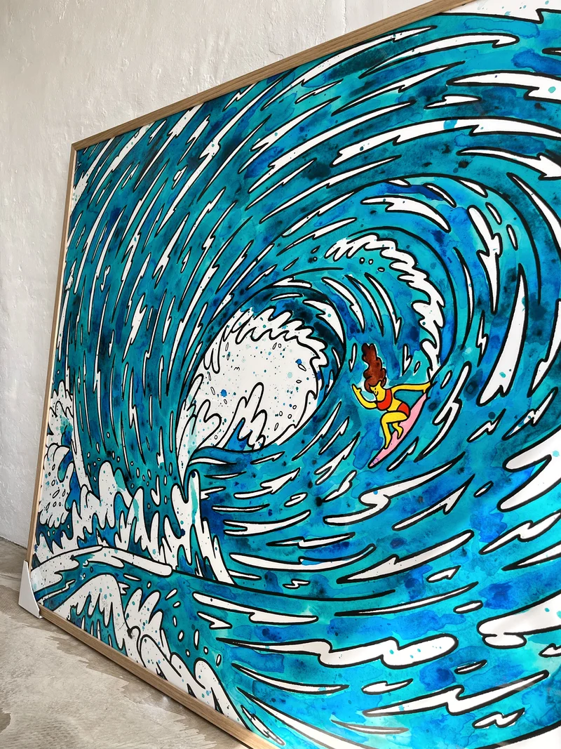 Surfer Girl - 110x160 cm 🏄‍♀️
