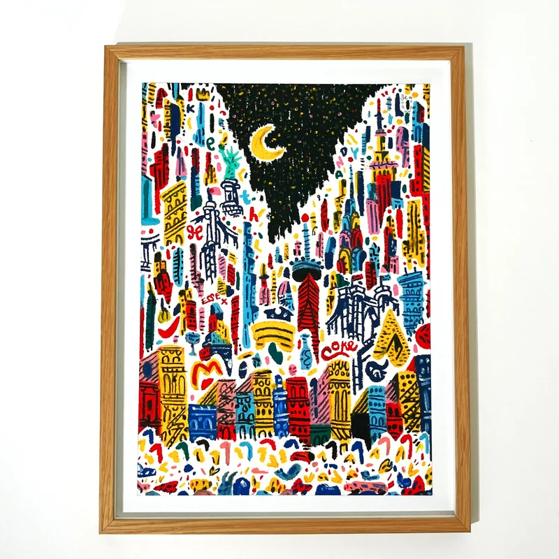 Byen der aldrig sover - 49x36 cm