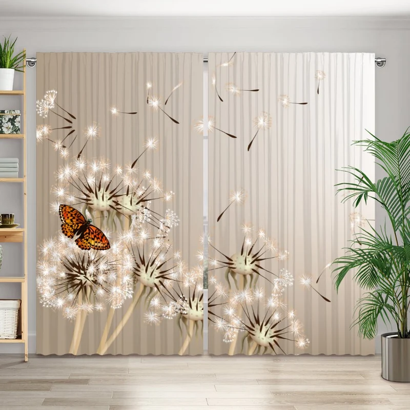 Vorhang Motiv "Pusteblume Schmetterling"