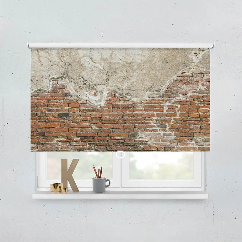 Springrollo Motiv "Alte Steinmauer mit Putz"