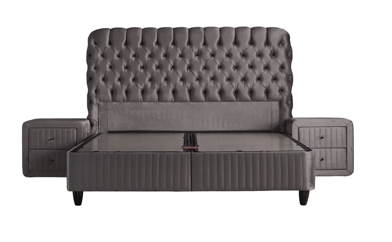 BSS FLUFFY Boxspringbett Set| Matratze H3 | Box und Kopfteil