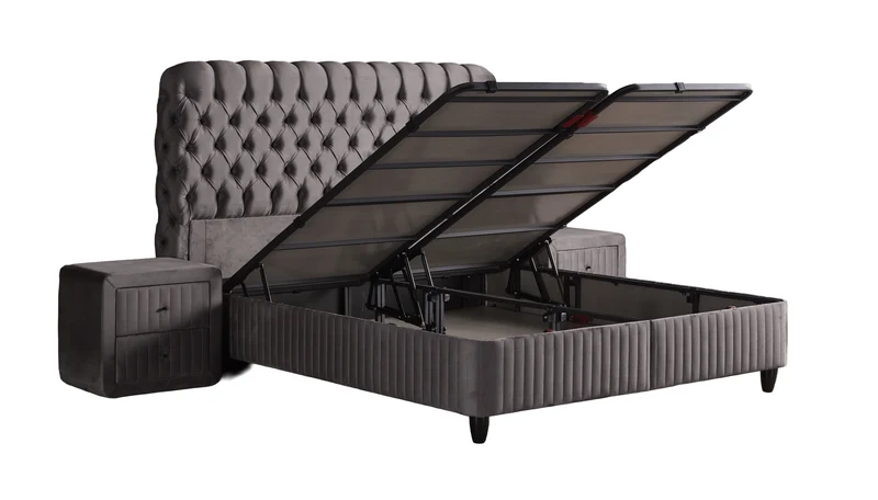 BSS FLUFFY Boxspringbett Set| Matratze H3 | Box und Kopfteil