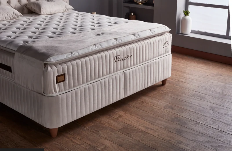 BSS FLUFFY Boxspringbett Set| Matratze H3 | Box und Kopfteil
