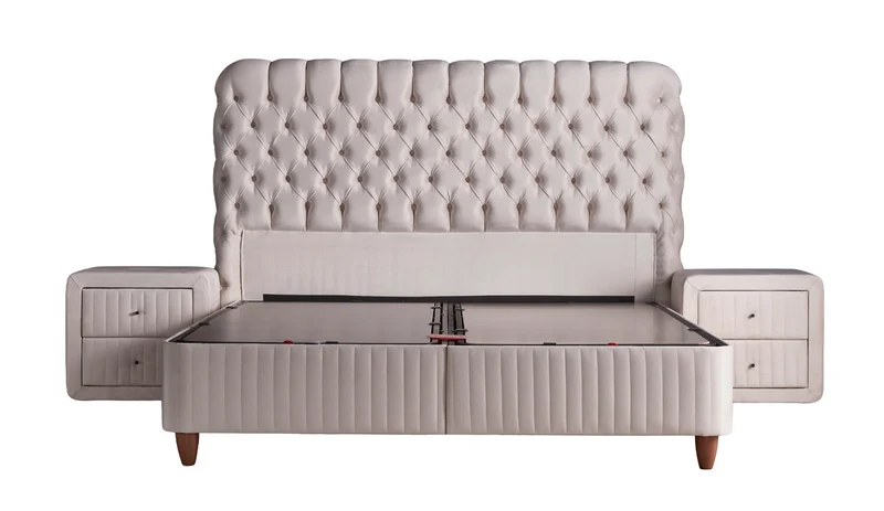 BSS FLUFFY Boxspringbett Set| Matratze H3 | Box und Kopfteil
