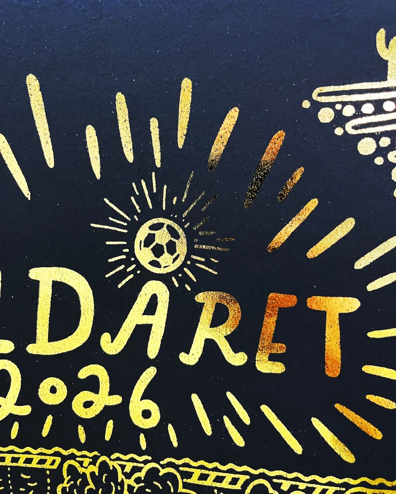 Populær! 🏆Guldåret 2026🏆 A3 størrelse