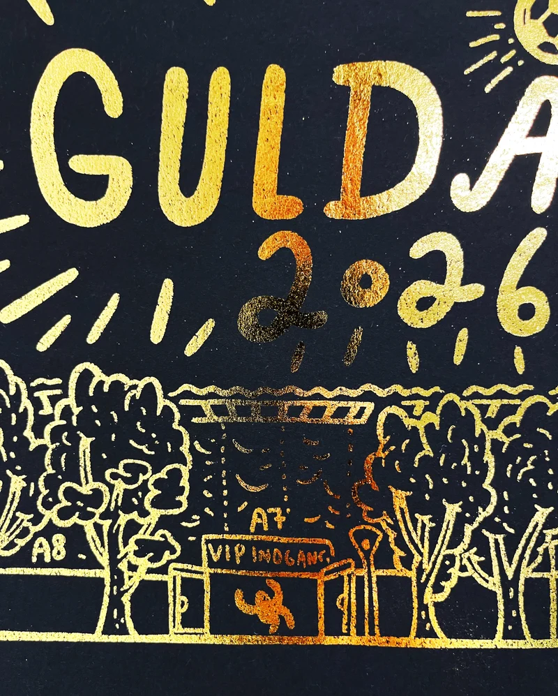 Populær! 🏆Guldåret 2026🏆 A3 størrelse