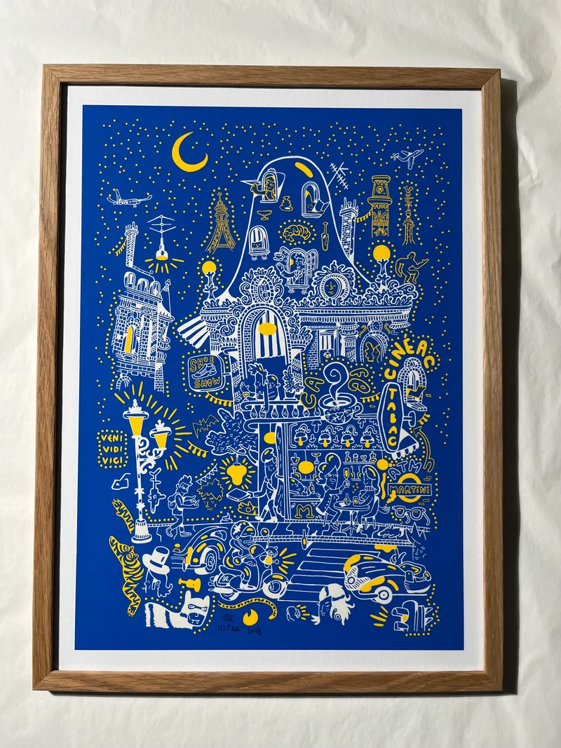 Populær! Indrammet Paris - 47x35 cm 🇫🇷
