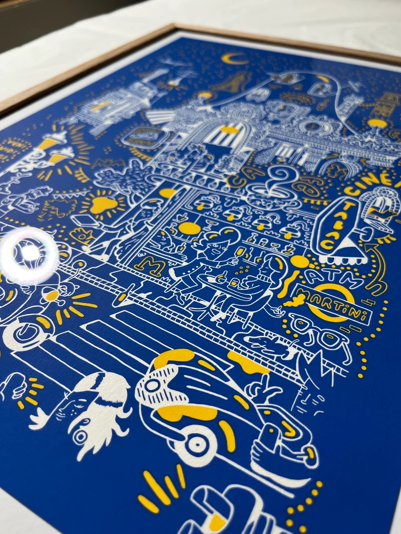 Populær! Indrammet Paris - 47x35 cm 🇫🇷