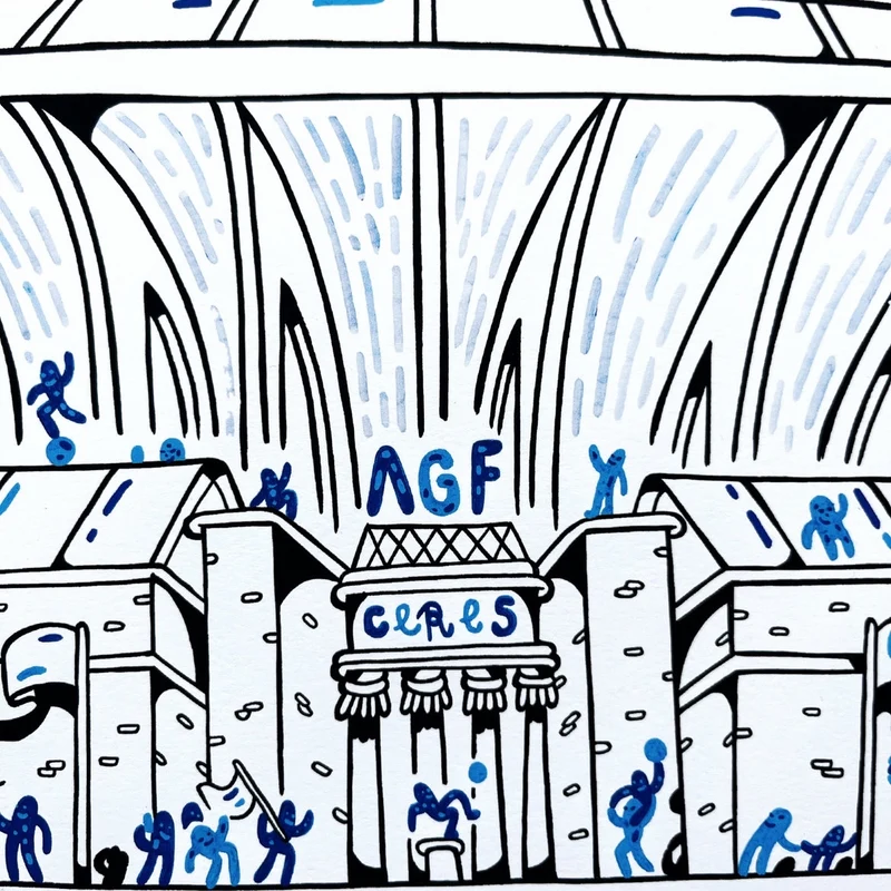 Allerede en bestseller - Over 190 stk. solgt! Aarhus Stadion - 50x70 cm ⚽️