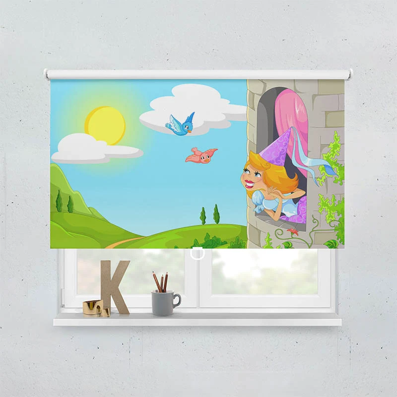 Springrollo Motiv "Prinzessin im Turm"