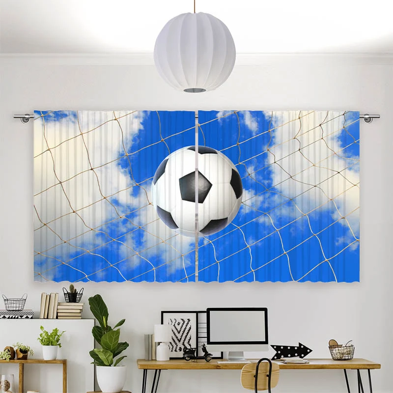 Vorhang Motiv "Fussball im Netz"