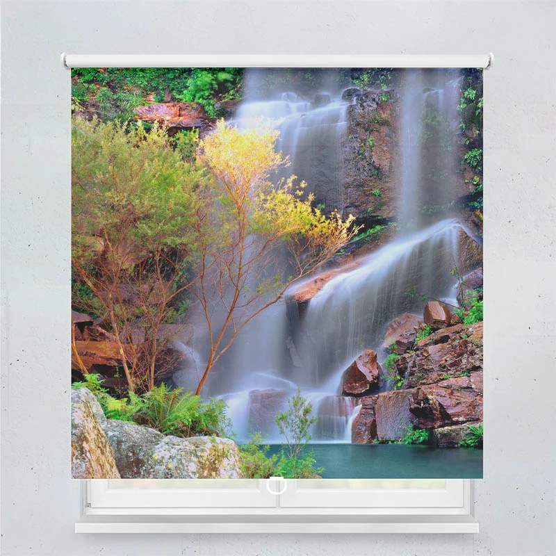 Springrollo Motiv "Wasserfall im Wald"