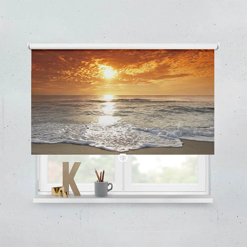 Springrollo Motiv "Meer Sonnenuntergang"