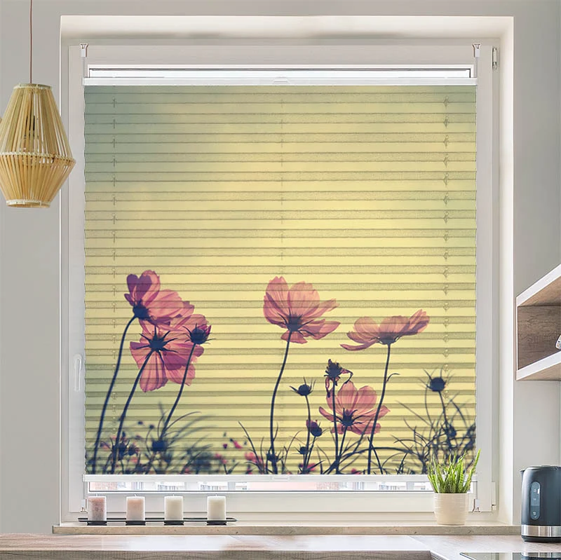 Wabenplissee Motiv "Vintage Blumen"