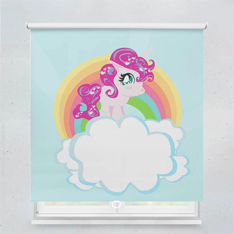 Springrollo Motiv "Pony auf der Wolke"