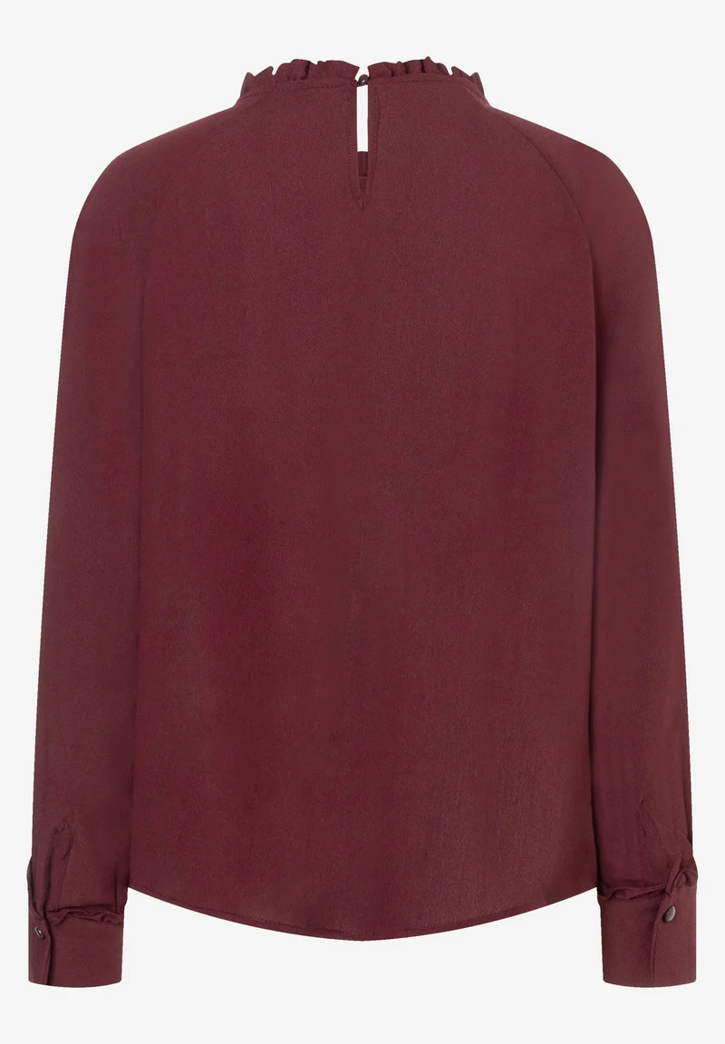 Crêpe Blouse, pomegranate red