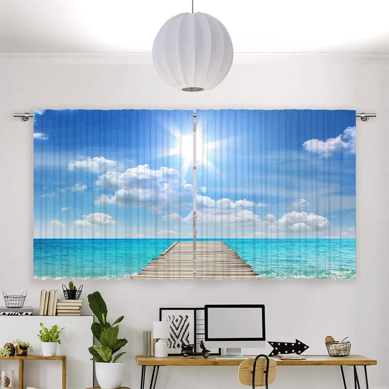 Vorhang Motiv "Steg ins Meer"