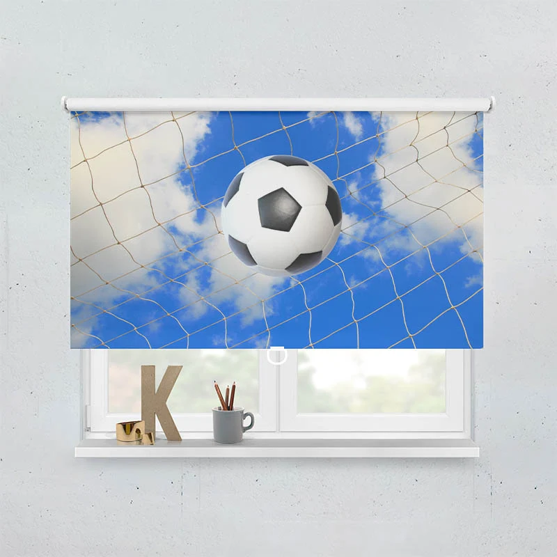 Springrollo Motiv "Fussball im Netz"