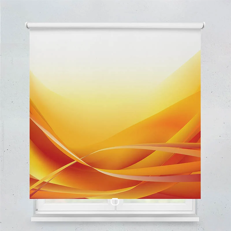 Springrollo Motiv "Abstrakte Wellen Orange"